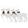 Christmas Reindeers 4 pcs White with 80 LEDs - Hipomarket