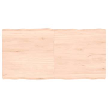 Untreated Solid Wood Live Edge Table Top | 120x60 cm