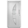 Front Door White 98x190 cm - Elegant & Secure Design