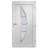 Front Door White 98x190 cm - Elegant & Secure Design