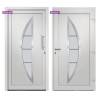 Front Door White 98x190 cm - Elegant & Secure Design