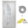 Front Door White 108x208 cm - Elegant & Secure Entrance