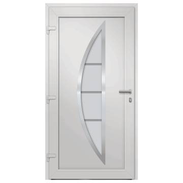 Front Door White 108x208 cm - Elegant & Secure Entrance