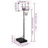 Adjustable Basketball Stand 235-305 cm - Durable Polycarbonate