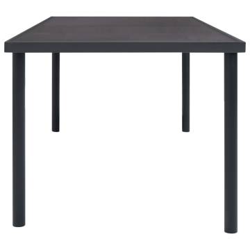 Outdoor Dining Table Anthracite 190x90 cm - Steel & Glass