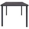 Outdoor Dining Table Anthracite 190x90 cm - Steel & Glass