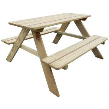 Kid's Picnic Table - Durable Pinewood for Outdoor Fun