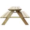 Kid's Picnic Table - Durable Pinewood for Outdoor Fun