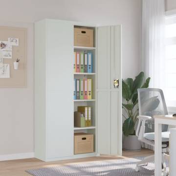 Light Grey File Cabinet 90x40x200 cm - Stylish & Durable Storage