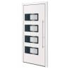 Front Door White 100x210 cm - Aluminium & PVC Security Door