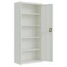 Light Grey File Cabinet 90x40x200 cm - Stylish & Durable Storage