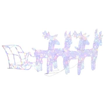 Reindeers & Sleigh Christmas Decoration - 280x28x55 cm