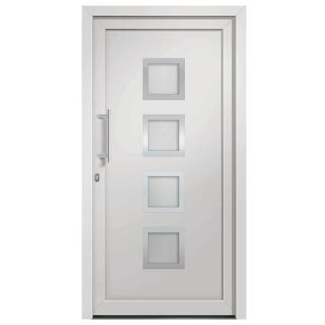 Elegant White Front Door 98x200 cm - Secure & Stylish