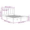 Stylish White Solid Pine Bed Frame 160x200 cm | Hipomarket