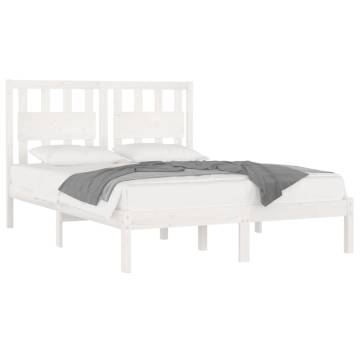 White Solid Pine Bed Frame 180x200 cm Super King Size