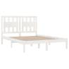 White Solid Pine Bed Frame 180x200 cm Super King Size