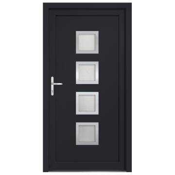 Front Door Anthracite 98x208 cm PVC - Secure & Stylish