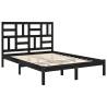 Black Solid Wood Bed Frame 120x200 cm | Modern Bedroom Style