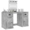 Stylish Concrete Grey Dressing Table with LED - 130x50x132.5 cm