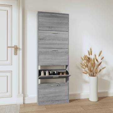 Shoe Cabinet Grey Sonoma - Stylish Storage Solution