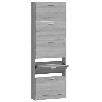 Shoe Cabinet Grey Sonoma - Stylish Storage Solution