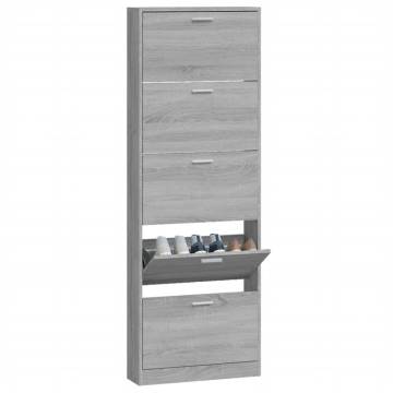 Shoe Cabinet Grey Sonoma - Stylish Storage Solution