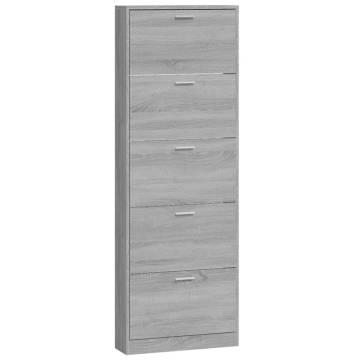 Shoe Cabinet Grey Sonoma - Stylish Storage Solution