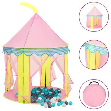 Children Play Tent with 250 Balls - Pink, 100x100x127 cm