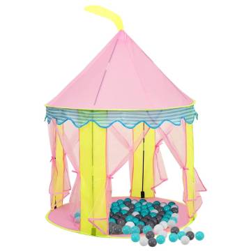 Children Play Tent with 250 Balls - Pink, 100x100x127 cm