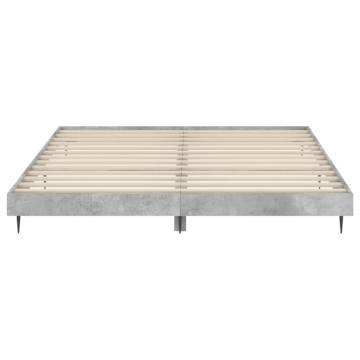 Concrete Grey Bed Frame 120x200 cm - Durable Engineered Wood