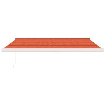 Retractable Awning Orange & Brown 4.5x3 m - Durable Shade