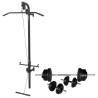 Wall-mounted Power Tower with Barbell and Dumbbell Set 60.5 kg Weight 60.5 kg 