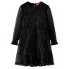 Stylish Black Kids' Dress with Long Sleeves - Size 104