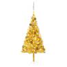 Artificial Pre-lit Christmas Tree with Ball Set Gold 180 cm PET Colour gold and rose Size 180 x 93 cm Quantity in Package 1 Number of Branch Tips 