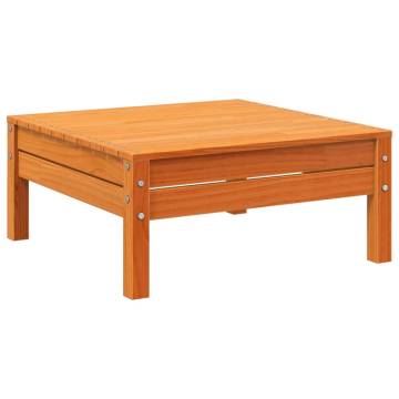 Garden Footstool Wax Brown Solid Wood Pine - Hipo Market