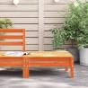 Garden Footstool Wax Brown Solid Wood Pine - Hipo Market