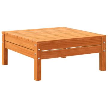 Garden Footstool Wax Brown Solid Wood Pine - Hipo Market