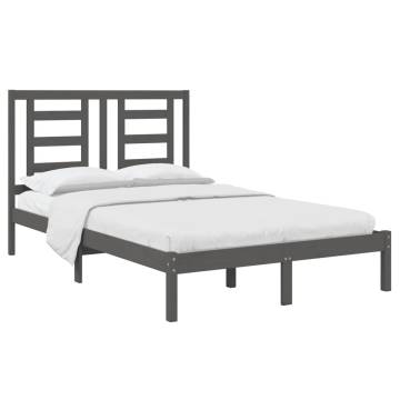 Grey Solid Wood Pine Bed Frame | 120x200 cm | HipoMarket