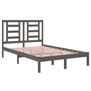 Grey Solid Wood Pine Bed Frame | 120x200 cm | HipoMarket