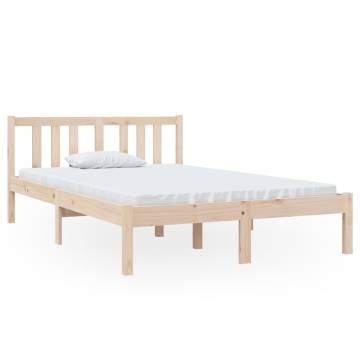 Solid Wood Bed Frame 120x190 cm - Small Double | Hipo Market