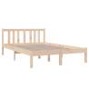 Solid Wood Bed Frame 120x190 cm - Small Double | Hipo Market