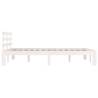 White Solid Wood Bed Frame 120x200 cm - Modern Design