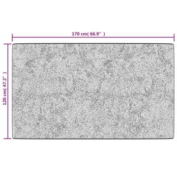 Washable Grey Rug 120x170 cm | Soft & Anti-Slip Design