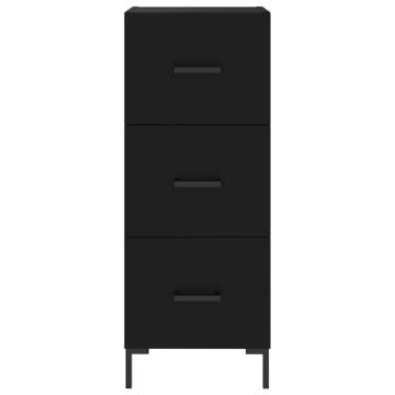 Highboard Black 34.5x34x180 cm - Stylish Engineered Wood Storage