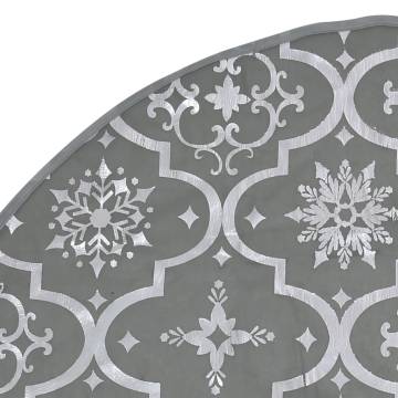 Luxury Christmas Tree Skirt with Sock - Grey 90 cm