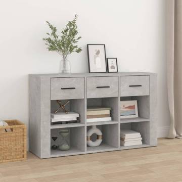 Sideboard Concrete Grey 100x30x59.5 cm - Engineered Wood