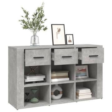 Sideboard Concrete Grey 100x30x59.5 cm - Engineered Wood