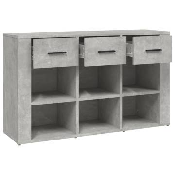 Sideboard Concrete Grey 100x30x59.5 cm - Engineered Wood