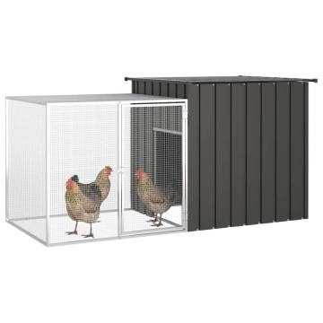 Sturdy Galvanised Steel Chicken Cage - 200x91x100 cm | HipoMarket