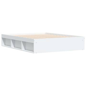 Modern White Bed Frame 140x200 cm | Durable & Stylish